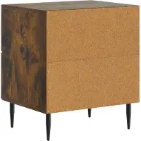 vidaXL Nachtkastje met lade 2 pcs Gerookt eiken 43 x 34,5 x 47,5 cm