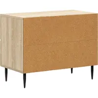 vidaXL Nachtkastje Sonoma Eiken 62 x 34,5 x 47,5 cm Bewerkt hout