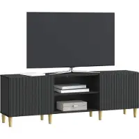 vidaXL TV Kast Zwart 150 x 31 x 50 cm Bewerkt hout