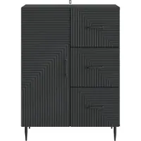 vidaXL Dressoir met lade Zwart 66 x 34,5 x 89,5 cm Bewerkt hout