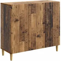 vidaXL Dressoir Oud hout 89 x 34,5 x 80 cm Bewerkt hout