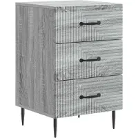 vidaXL Nachtkastje Grijs sonoma 43 x 41 x 66,5 cm Bewerkt hout