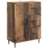 vidaXL Dressoir met lade Oud hout 66 x 34,5 x 89,5 cm Bewerkt hout