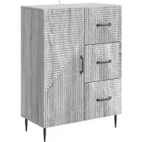 vidaXL Dressoir met lade Grijs sonoma 66 x 34,5 x 89,5 cm Bewerkt hout