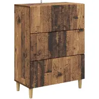 vidaXL Ladekast Oud hout 66 x 34,5 x 90 cm Bewerkt hout