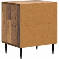 vidaXL Nachtkastje Oud hout 43 x 34,5 x 50 cm Bewerkt hout