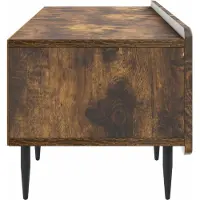 vidaXL TV Kast met lade Gerookt eiken 147 x 34,5 x 32 cm Bewerkt hout
