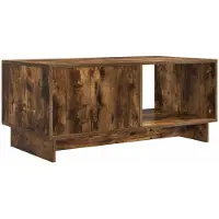 vidaXL Salontafel Gerookt eiken 90 x 50 x 40 cm Bewerkt hout