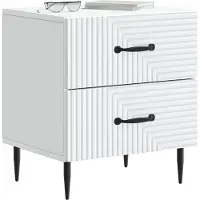 vidaXL Nachtkastje met lade 2 pcs Wit 43 x 34,5 x 47,5 cm Bewerkt hout