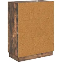 vidaXL Ladekast Gerookt eiken 66 x 34,5 x 87 cm Bewerkt hout