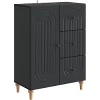 vidaXL Dressoir met lade Zwart 66 x 34,5 x 90 cm Bewerkt hout