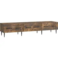 vidaXL TV Kast met lade Gerookt eiken 147 x 34,5 x 30 cm Bewerkt hout
