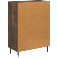 vidaXL Dressoir Gerookt eiken 66 x 34,5 x 89,5 cm Bewerkt hout