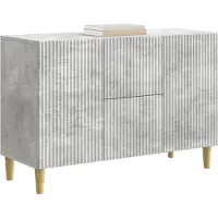 vidaXL Dressoir met lade Betongrijs 89 x 34,5 x 60 cm Bewerkt hout