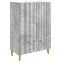 vidaXL Dressoir met lade Betongrijs 66 x 34,5 x 95 cm Bewerkt hout