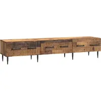 vidaXL TV Kast met lade Oud hout 147 x 34,5 x 30 cm Bewerkt hout