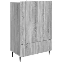 vidaXL Dressoir met lade Grijs sonoma 66 x 34,5 x 97 cm Bewerkt hout