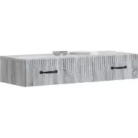 vidaXL Wandgemonteerde Zijtafel 87,5 x 34,5 x 17 cm Bewerkt hout
