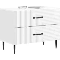 vidaXL Nachtkastje Hoogglans Wit 62 x 34,5 x 47,5 cm Bewerkt hout