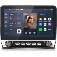 Junsun Android 15 Autoradio Geschikt voor VW T5 Multivan Transport, 2GB+64GB, Draadloze CarPlay, DAB+, GPS-Navigatie, Bluetooth, WiFi, RDS, USB, 10.1-inch Touchscreen, DSP, Quad-core processor