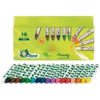 Jolly waskrijtjes set 18 stuks voor kinderen - extra dik en kleurrijk.