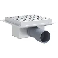 vidaXL Dot doucheafvoer Zilver 15 x 15 cm Roestvrij staal 304