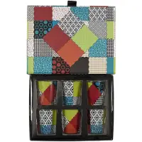 Home Deco Factory geurkaars x6 patchwork doos - Dg Naturel lifestyle -