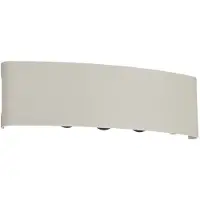 LINDBY LED-wandlamp buiten Ithan, wit / opaal, Aluminium, Modern, LED wandlamp buiten