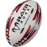 RAM Rugby 15x Pro Trainer Gripper 2.0 Rugbybal Bundel Met Draagtas 3D Grip - Nr. 1 Rugby Merk in Europe - Rood - Maat 5