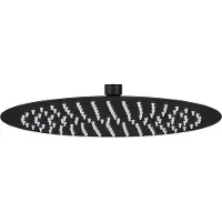 Auralum Max Zwarte Ronde Regendouchekop - 8 Inch （20 cm） - 0,8 mm Ultradun - 304 RVS - 196 Siliconen Sproeiers - 360° Draaibaar - Verkrijgbaar in verschillende maten.