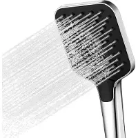 Auralum Max Handdouche Chroom+Zwart - 3 Straalstanden (Regen/Pulsatie/Meng) - met 1.5m Slang - Hoge Druk