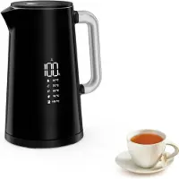 Ren Waterkoker met Temperatuurregeling - Waterkoker - Zwart - 22cm x 18cm x 28cm