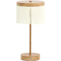 Light & Living Oplaadbare schemerlamp Diny houtlook met wit