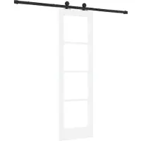 vidaXL Schuifdeur ORKDAL 61 x 198,5 cm Massief grenenhout en glas