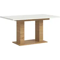 Ebuy24 Uitschuifbare Eettafel Motion Emob - Artisan Finish - 150-190x76x90 Cm - Wit