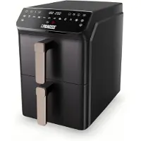 Princess Heteluchtfriteuse - 182278 - 3000W - Stack Airfryer 11,2liter - PFAS-Vrij - 2 lades (Sync) - 11 Bakprogramma's - Bespaart 45% ruimte - Dubbele gestapelde lades