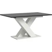 Ebuy24 Uitschuifbare Eettafel Motion Emob - Spaanplaat - 150-190x76x90 Cm - Wit Grijs