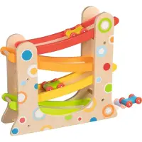 Sonstige Verlage Houten speelgoed - Ballenbaan Met Auto's - 28,9X8,5X28Cm - Met 3 Autootjes - 2 Jaar