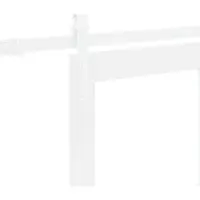 vidaXL Schuifdeur ORKDAL Wit 93 x 232 cm Massief grenenhout en glas