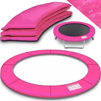 Kiduku randafdekking voor trampoline | Ø 244 cm 305 cm 366 cm 427 cm | slijtvast | 100% uv-bestendig verenafdekking randbescherming (Roze, 366 cm)