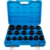 Bgs Dopsleutel + dopmoer, Dopsleutelset Aandrijfvierkant 20 mm (3/4") SW 19 - 55 mm 17 st. (3/4")