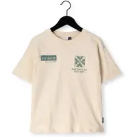 Retour Jeans T-shirt met backprint crème Ecru Jongens Katoen Ronde hals - maat 158/164