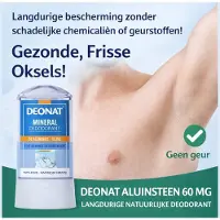Deonat Natuurlijke Doodorant 60 mg langdurig (circa 1 jaar) natuurlijke aluinsteendeodorant en de nieuwe meest aanbevolen 'aftershave' VOOR DROGE HUID. EEN 100% NATUURLIJKE DEODORANT GESCHIKT VOOR VEGANS
