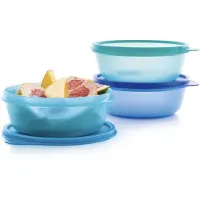 Tupperware Ruimteschaaltjes, 3x 600ml, Blauw