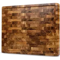 SOPHIOR Hakblok Teakhout met sapgeul 45x35x4cm