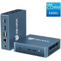 BMAX B2 Power Mini-PC – Intel 5205U – 8 GB DDR4 – 256 GB NVMe SSD – Windows 11 Pro – 4 K-graphic – Compact & Upgradable