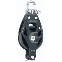 Harken 80 Mm Enkele Zwenkkatrol Met Touwring Zwart