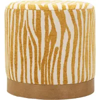 Mauro Ferretti Poef Savana Pouf Mustard Ø 40×40 cm