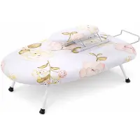 MIRO. MIRO Opvouwbare Strijkplank - Tafelstrijkplank - Met Strijkijzerhouder - Camping- Mini Strijkplank - Strijkplanken - Inclusief Mouwplankje - Bloemen