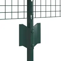 vidaXL gelast draadhek met palen 100 x 0,8 m PVC-Coated Staal Groen